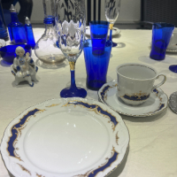 Бутилка за ракия синьо стъкло , снимка 17 - Антикварни и старинни предмети - 44877607