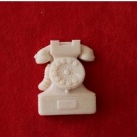 Телефон със слушалка силиконов молд форма калъп фондан гипс шоколад, снимка 2 - Форми - 37300249
