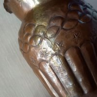Медна ваза ръчна изработка, снимка 5 - Антикварни и старинни предмети - 37693992