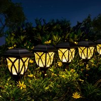 Соларни лампи за градина 6 броя 45см, снимка 1 - Соларни лампи - 40350979