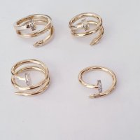 Златни пръстени Пирон  585-14K, снимка 5 - Пръстени - 31553173
