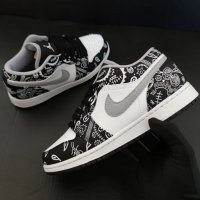 Nike Air Jordan 1 Low Bandana Grafitti Black White Grey Обувки Маратонки Кецове Номер 39 Размер Нови, снимка 9 - Маратонки - 39273607