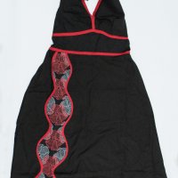 Рокля в черен и червен нюанс марка FantaZia 2XL, снимка 2 - Рокли - 39542674