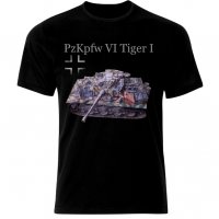 Мъжка Тениска Танк Тигър PzKpfw 6 Tiger 1 Panzer WW2 Army War Wehrmacht, снимка 1 - Тениски - 28312880