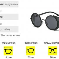 Слънчеви очила Steampunk Unisex 2023  - 3 Цвята, снимка 4 - Слънчеви и диоптрични очила - 39415614