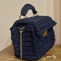 Дамска плетена чанта, снимка 6 - Чанти - 40683914