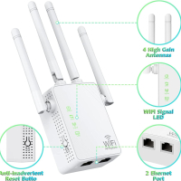 WiFi Extender Усилвател на сигнала до 465 кв.м и 42 устройства, WiFi Range Extender, снимка 2 - Друга електроника - 44898316