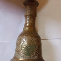 Антична ръчно гравирана медна ислямска ваза, снимка 2 - Други ценни предмети - 35030169