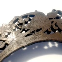  Стар бронзов медальон-рамка със сатанински елементи, снимка 9 - Други ценни предмети - 43698454