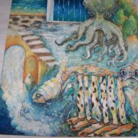 "Морски блянове" картина на худ. Десислава Илиева, снимка 5 - Картини - 32727205