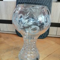 Стъклена ваза 28 см , снимка 1 - Вази - 40058628
