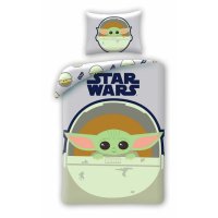 Оригинален детски спален комплект STAR WARS - Бебе Йода / 100% памук, снимка 1 - Спално бельо и завивки - 43099568