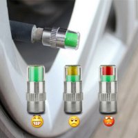Универсални сензори за отчитане на налягането в автомобилните гуми 4бр. комплект, снимка 1 - Аксесоари и консумативи - 43118460
