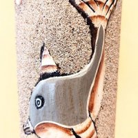 Маска от дърво и пясък, ръчна изработка, сувенир за стена дървена маска, декорация, подарък, делфин,, снимка 2 - Декорация за дома - 32413492