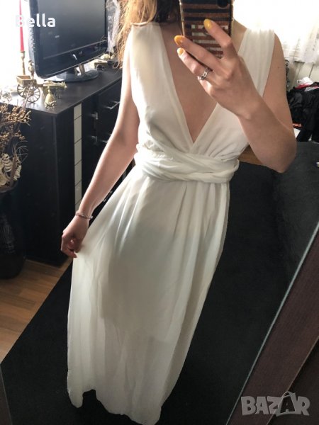 официална  бяла рокля , снимка 1