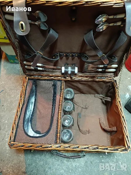 ратанова кошница за пикник, снимка 1