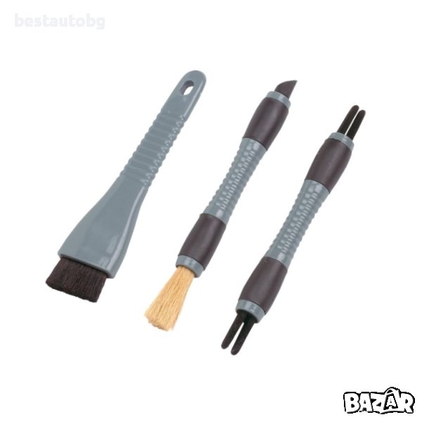 Комплект 3 броя четки за почистване на интериор, снимка 1