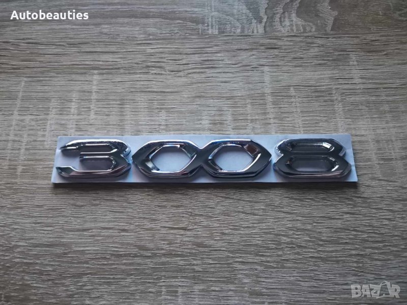 Емблема надпис лого Пежо Peugeot 3008 нов стил, снимка 1