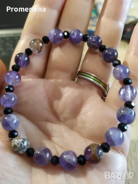 Гривна от естествени кристали, снимка 1