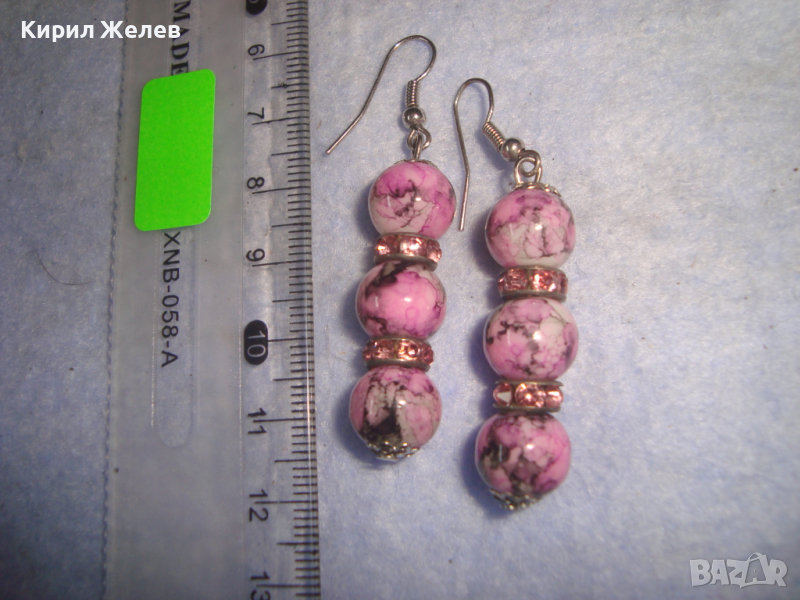 МНОГО КРАСИВИ ХЕНД-МЕЙД ФЕШЪН АРТ ОБЕЦИ с КРИСТАЛЧЕТА 16563, снимка 1