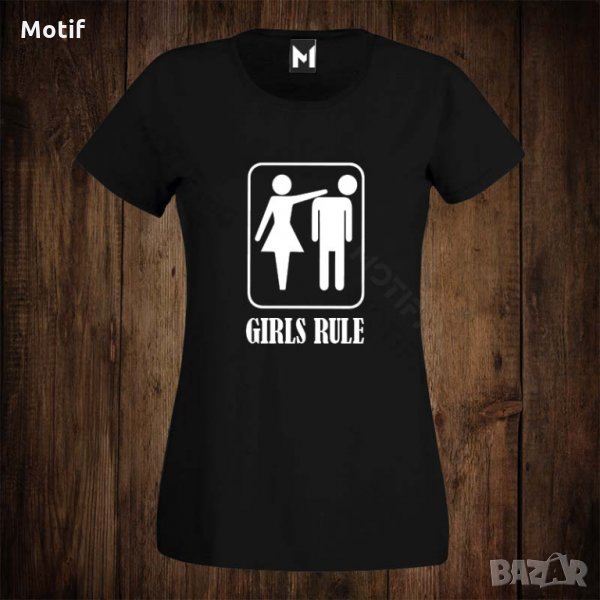 Дамска тениска с щампа ЗА МОМИНСКО ПАРТИ Girls Rule, снимка 1
