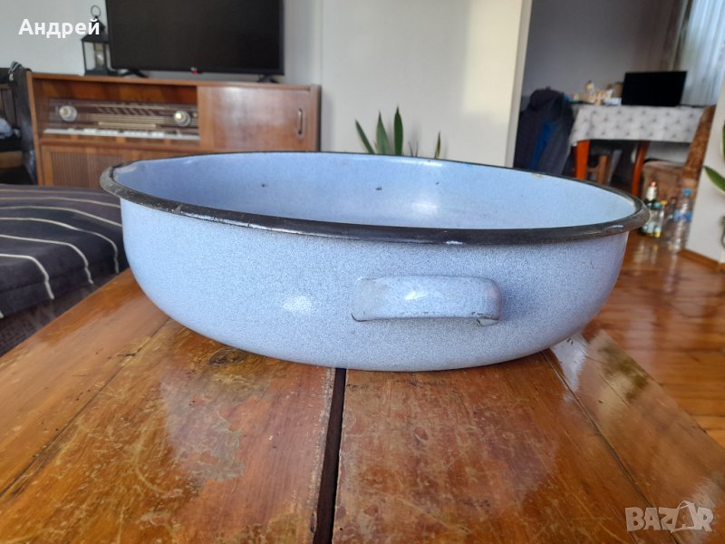 Стара емайлирана тава,тепсия #4, снимка 1