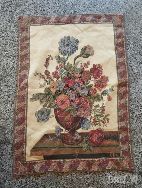 стар килим за стена -цветя, снимка 1