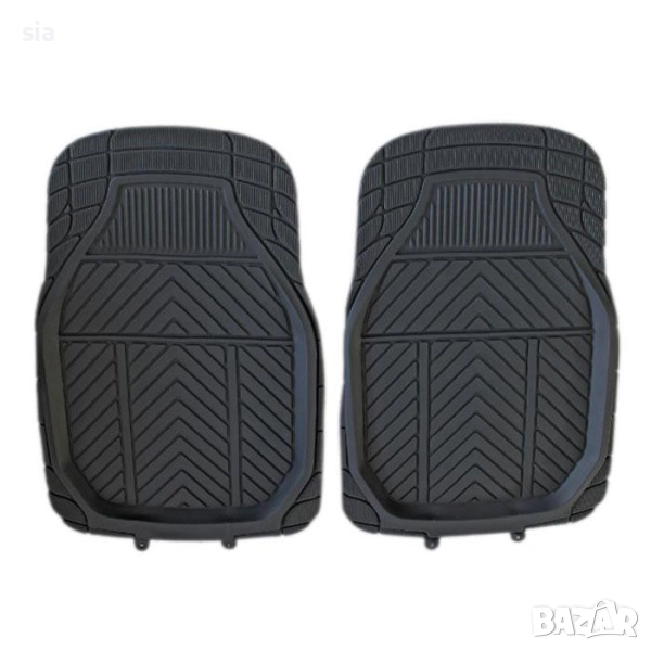Предни стелки, Гумени, универсални, черни, 2бр, снимка 1