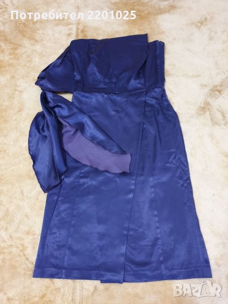 Нова лилава рокля с ефектен ръкав , снимка 1