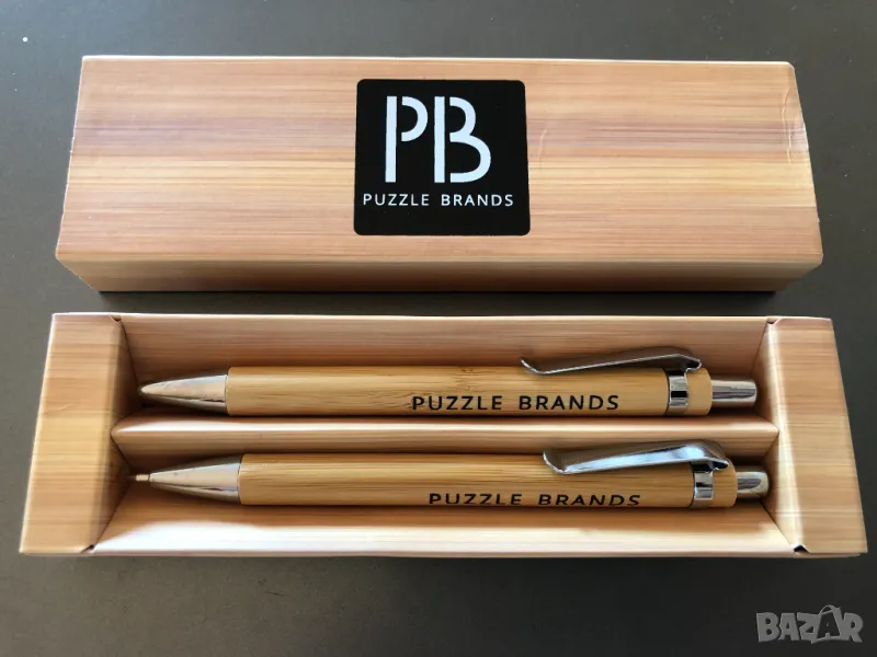 Нови - КОМПЛЕКТ ОТ БАМБУК - ХИМИКАЛКА И АВТОМАТИЧЕН МОЛИВ  , снимка 1