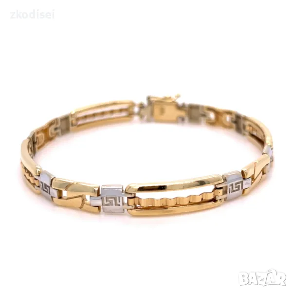 Златна мъжка гривна 10,49гр. 18,5см. 14кр. проба:585 модел:30035-5, снимка 1