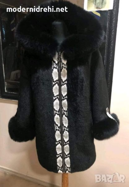 Дамско елегантно палто с лисица код 321, снимка 1