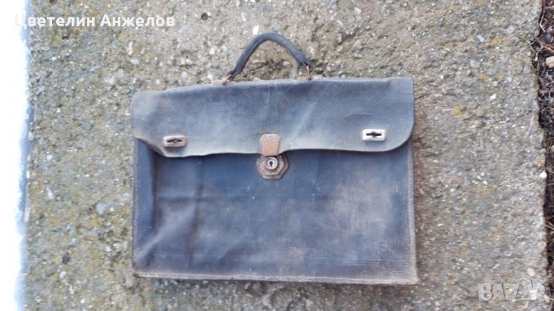 Стара кожена чанта, снимка 1