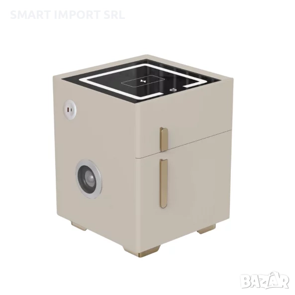 Интелигентно нощно шкафче Smart Heater, сейф, USB и Type-C, Bluetooth, бял, снимка 1