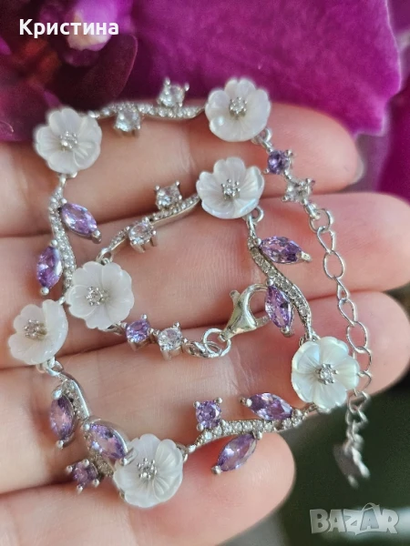 Красива нова сребърна гривна , снимка 1