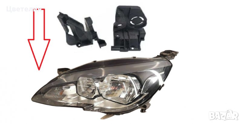 Ремонтен комплект щипки за фар Peugeot 308 MK2 пежо 308 2 фар фарове, снимка 1