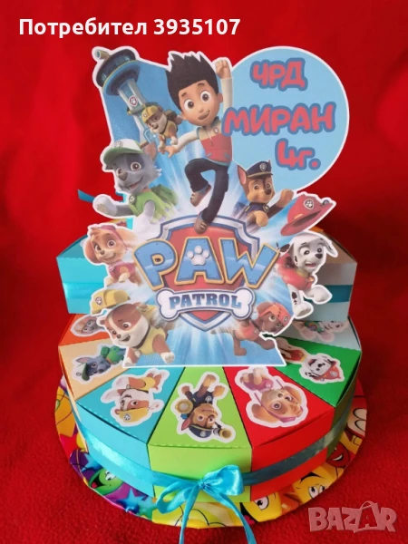 Картонена торта Пес патрул, снимка 1