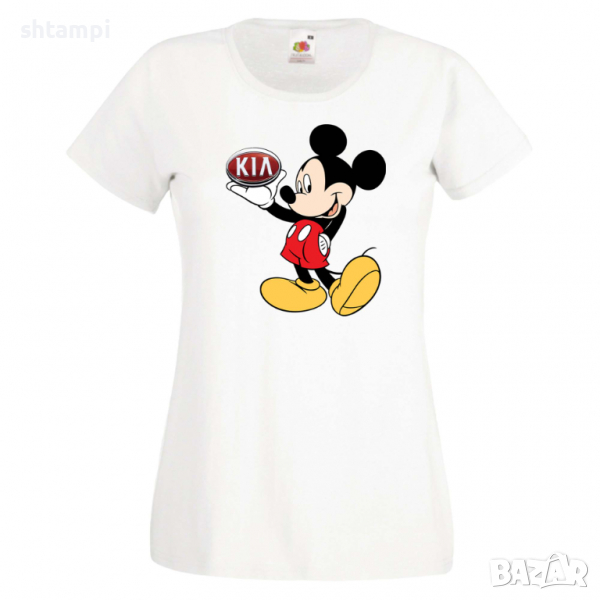 Дамска тениска Mickey Mouse KIA .Подарък,Изненада,, снимка 1