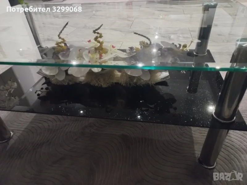 Стъклена холна масичка, снимка 1