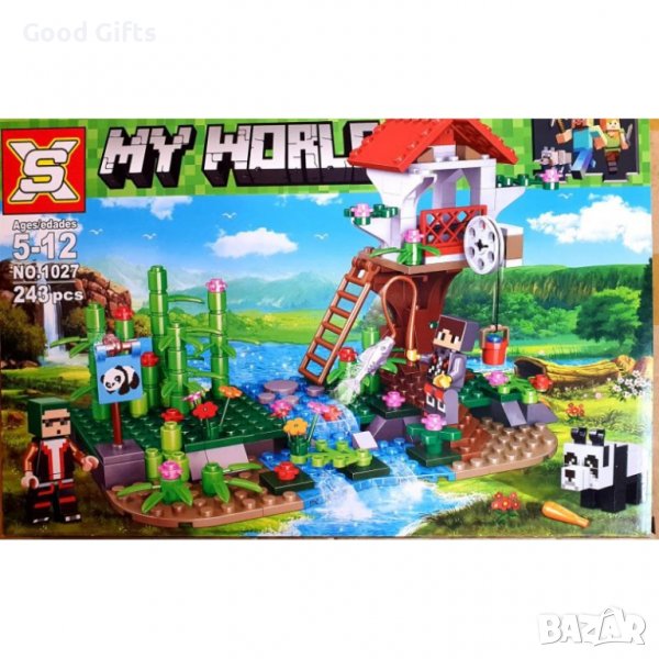 Конструктор Майнкрафт с Къщата на Пандата , 243 части , снимка 1