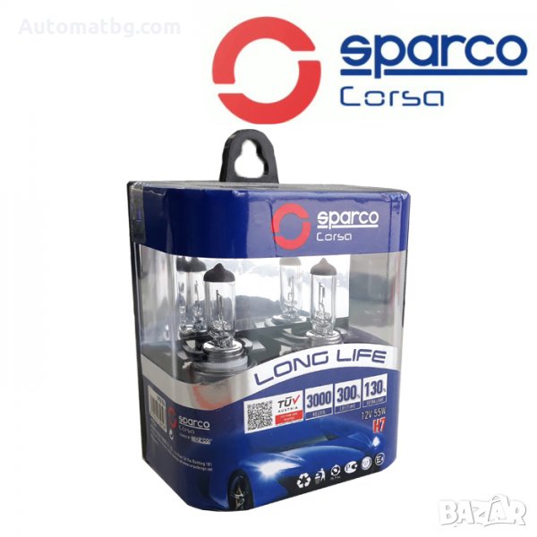 Крушки Automat,  Sparco, 12V, H7, 55W, Xenon gas, блистер 2бр, снимка 1