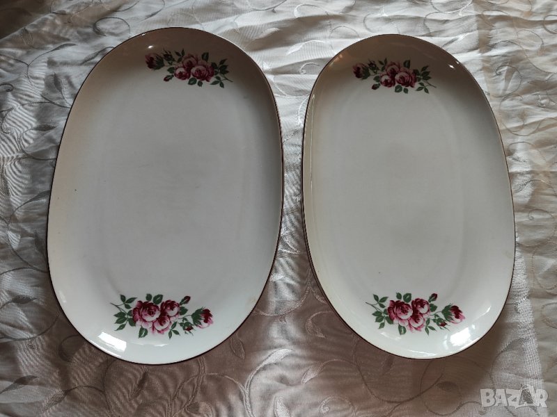  Две големи порцеланови чинии за ордьоври , снимка 1
