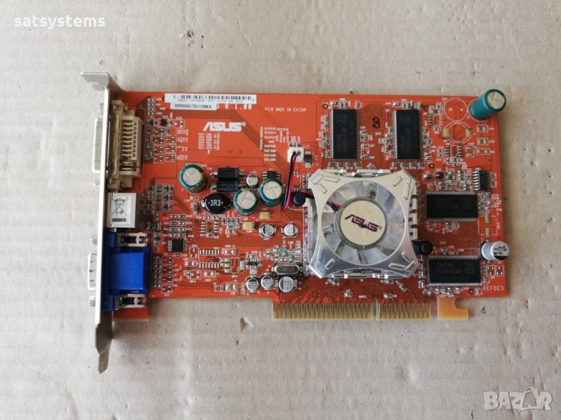 Видео карта ATi Radeon Asus A9550 GE 128MB AGP, снимка 1