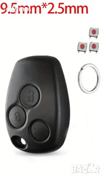 Кутийка за ключ Renault 3 бутона + микро ключета за Renault / Dacia: Clio, Kangoo, Master, Modus, Tr, снимка 1