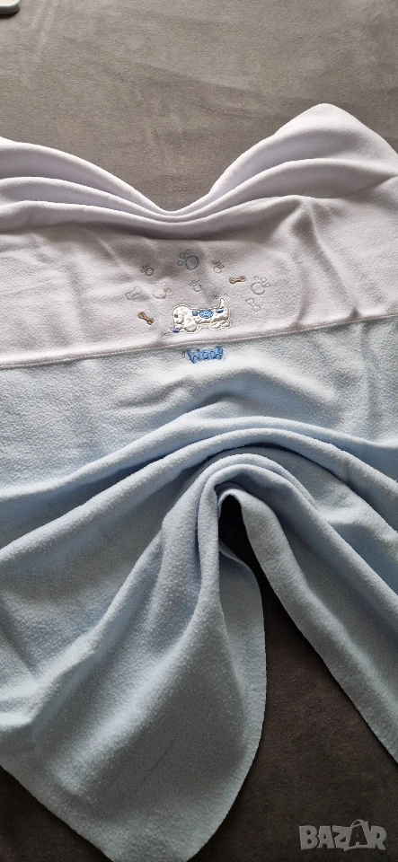 Бебешко одеяло, синьо, полар, без следи от употреба, снимка 1