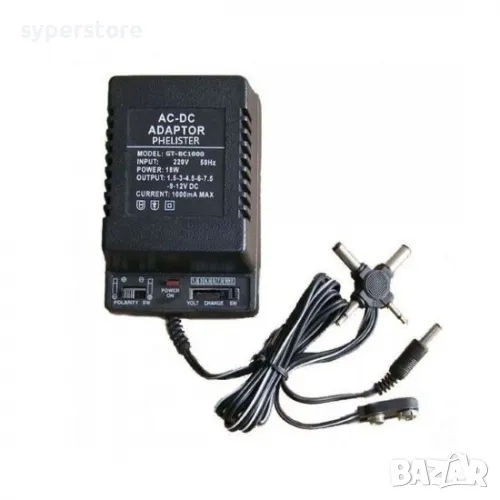 Зарядно, адаптер 220V Универсален Digital One SP01027 ac-9668 - 0.5A / 3-12V, с 5 накрайника, снимка 1