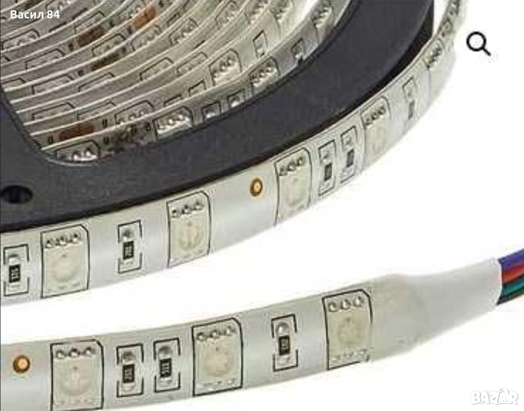 LED лента RGB 5050, IP65, 1m, снимка 1