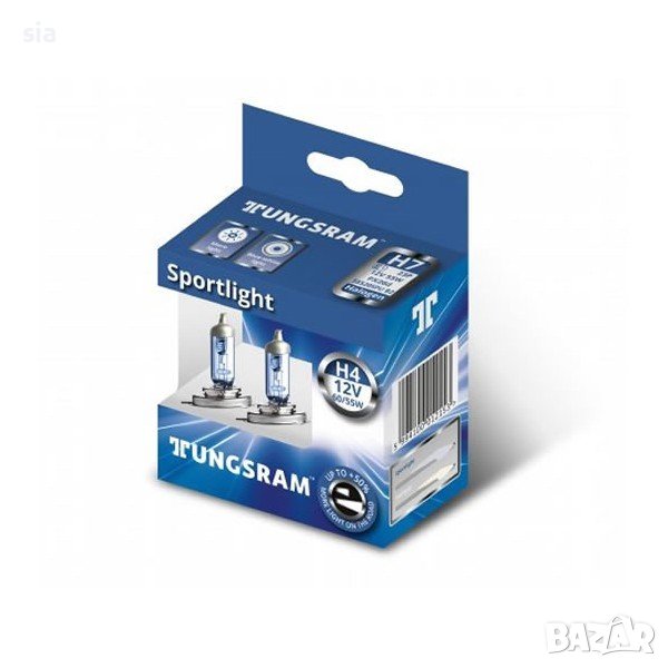 Крушка H4 60/55W +50% 50440 SPU - Sportlight ДИСПЛЕЙ - BLue, снимка 1
