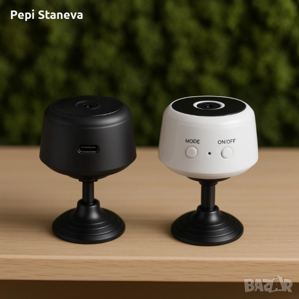 Висококачествена безжична мини IP камера, за домашна употреба с магнитна стойка , снимка 1