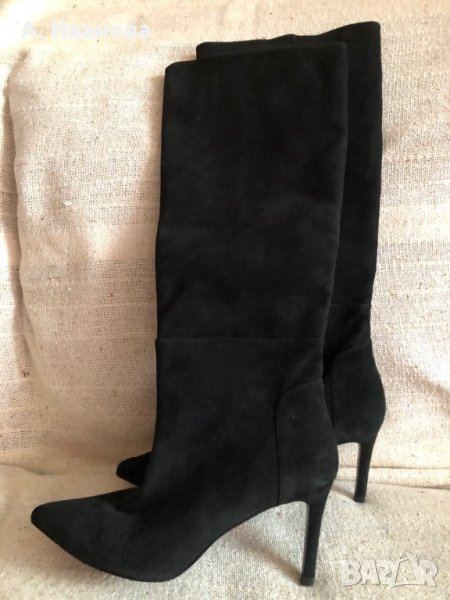 Дамски ботуши Zara естествен велур, снимка 1